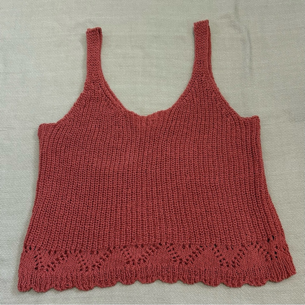 a.n.a.  Sweater tank top In a TerraCotta color. Size Large